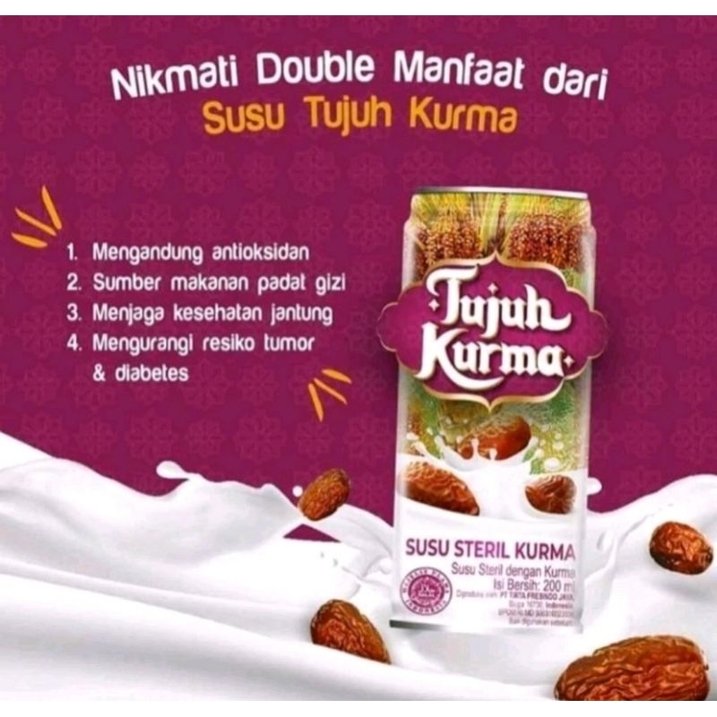 

N_S_Y Susu Steril Tujuh Kurma kaleng 189ml