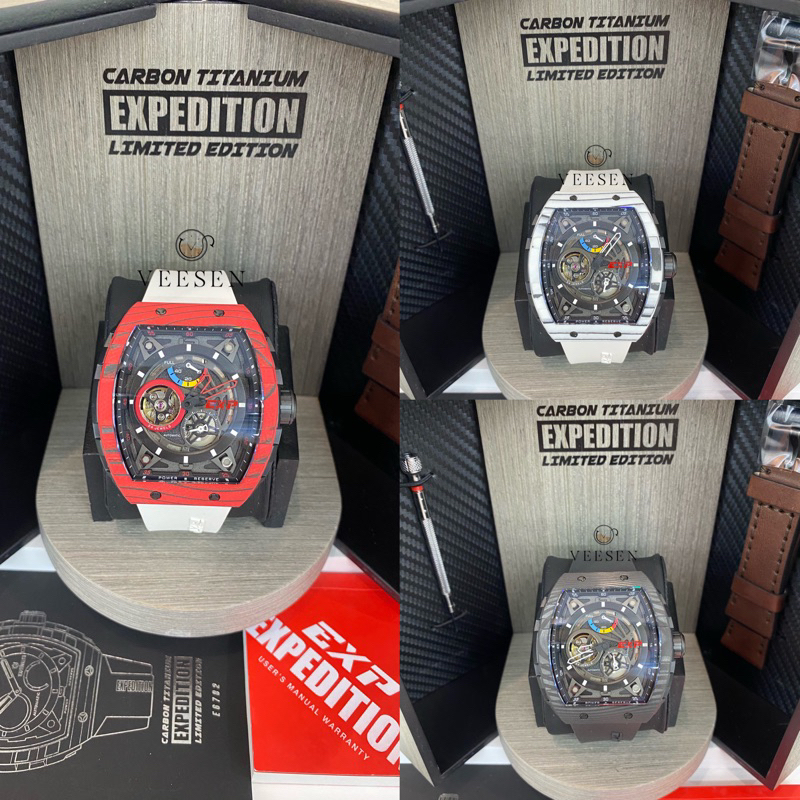 Jam Tangan Expedition E 6782 Carbon Titanium Limited Edition Original Pria