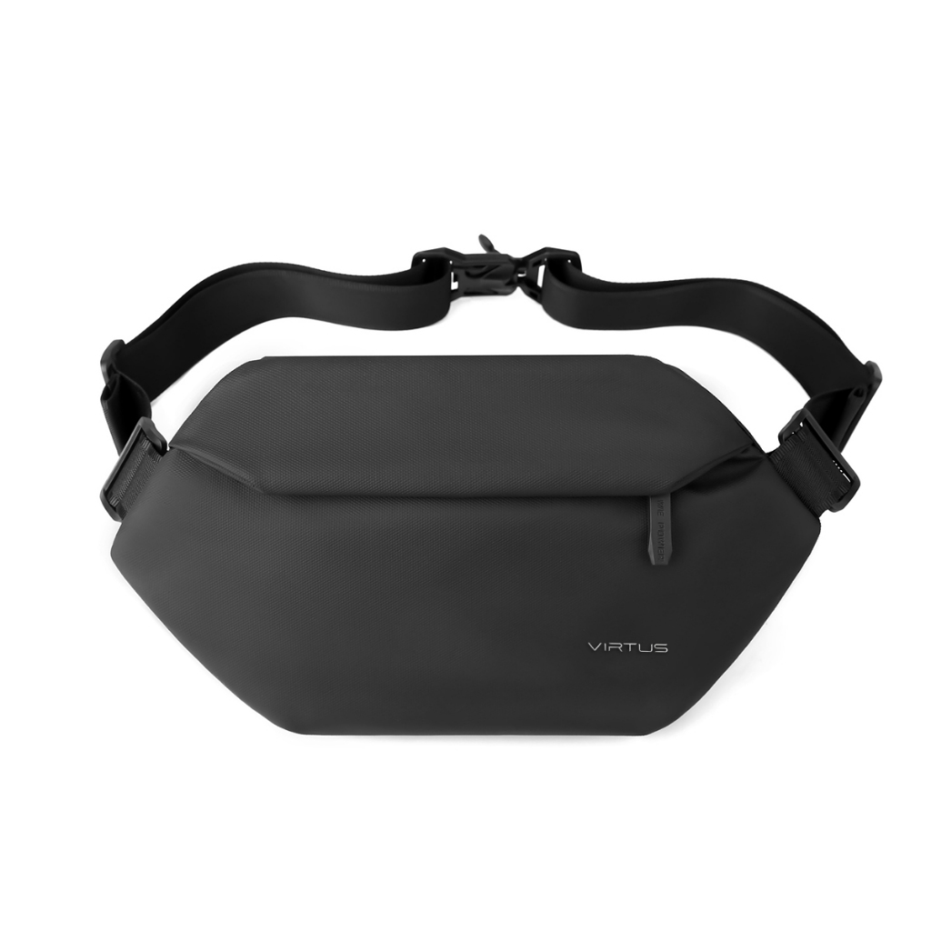 Virtus Tas Selempang Pria Modis Tas Cowok Waist Bag Model Polos Tas Cowok Simpel Minimalis Gaya OOTD