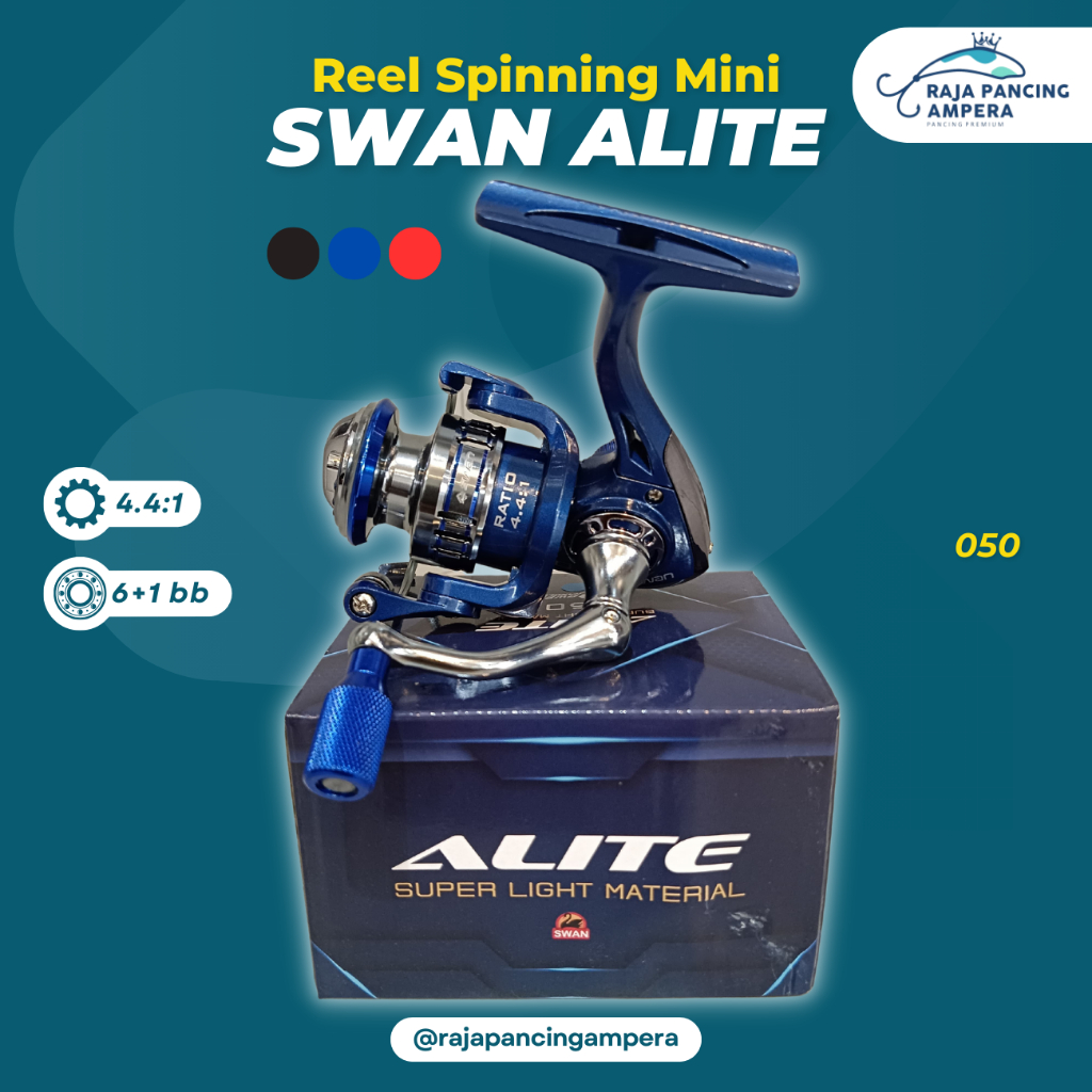 Reel Spinning Swan Alite | Kerekan Pancing Mini kecil Power Handle untuk mancing udang