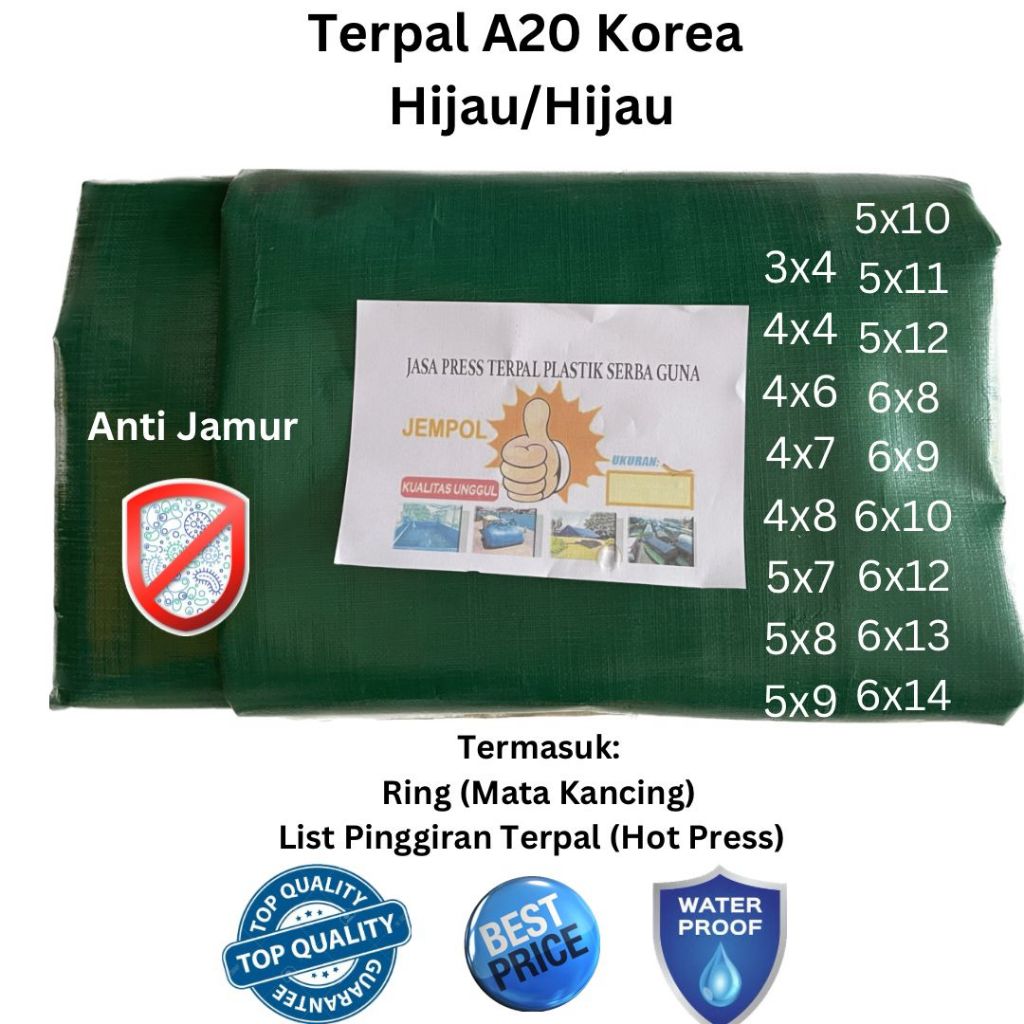 Terpal A20 HIJAU HIJAU KOREA