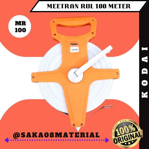 JUAL METERAN ROL 100 METER MR-100 KODAI ORIGINAL TERBARU / METERAN TANCAP 100M 50M 30M / METERAN GUL