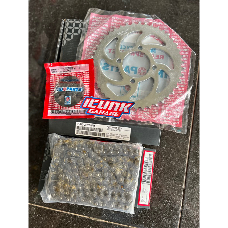 gir gear paket set INDOPARTS SATRIA FU 150 thailand barong bima SATRIA FU KARBURATOR, ORIGINAL INDOP