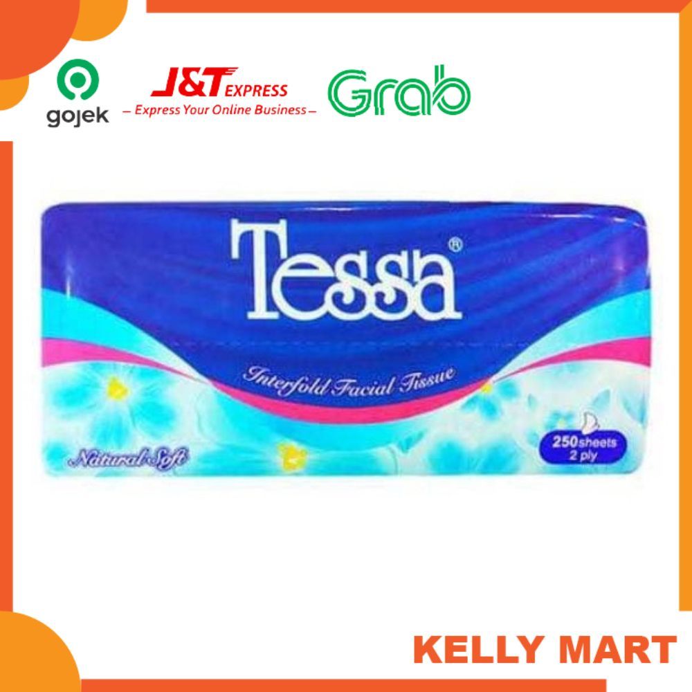 TISSUE FACIAL TESSA 250 SHEETS Tissue / Tisu Tessa Facial Tissue Tessa 250 Sheets 2 Ply