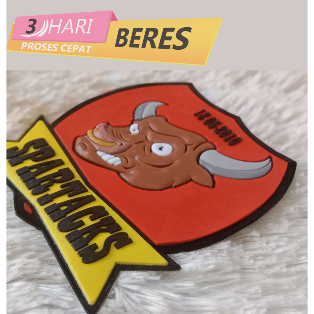 Pusat pembuatan patch jersey custom  bahan label karet logo klub olah raga dan futsal soccer desain 