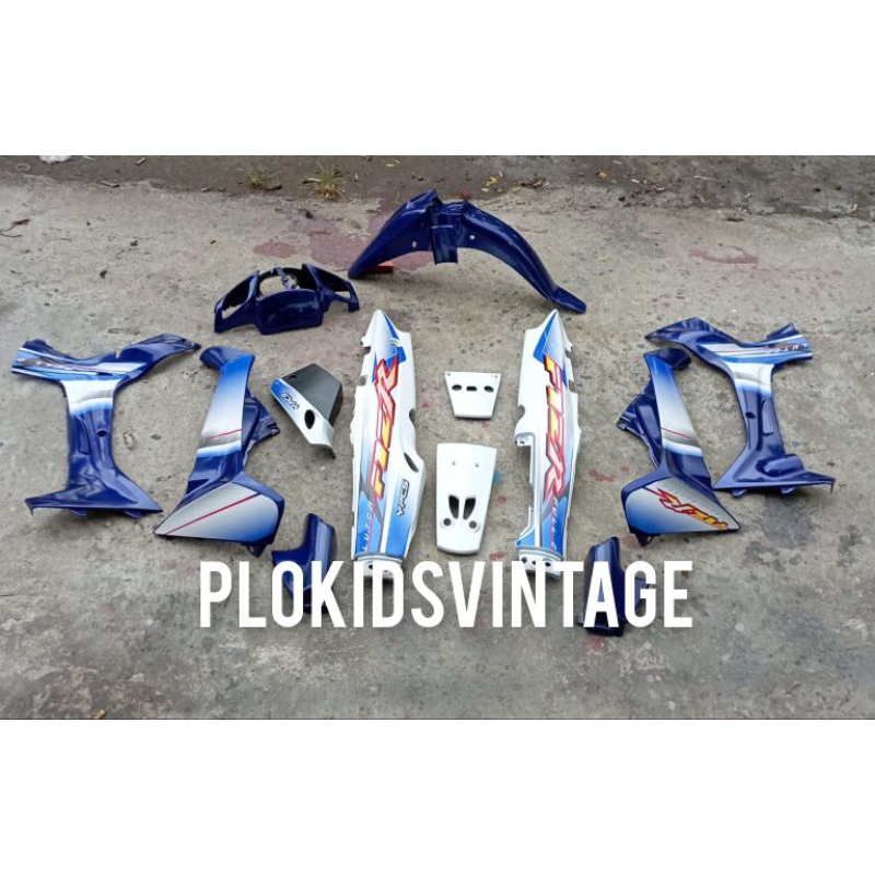 PAKET BODY HALUS YAMAHA FIZ R F1Z R PUTIH BIRU 2003 SET STRIPING