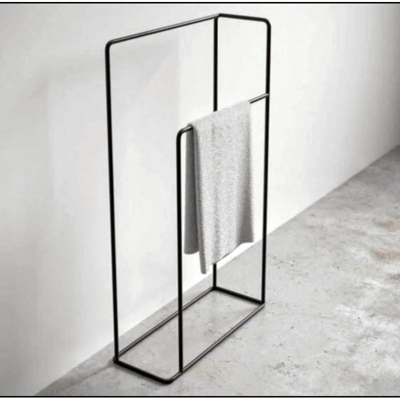 Rak Handuk Besi Jemuran Baju Standing Hanger Gantungan Handuk