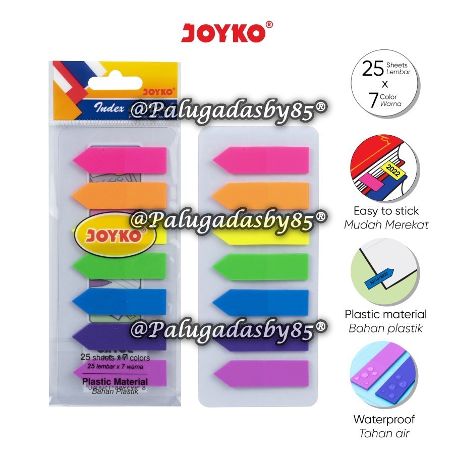 

(1 Set) GROSIR Pembatas Memo JOYKO IM-31 Plastik Panah 7 Warna / Index & Mark Penanda Pembatas Joyko IM-31 Plastik / Penanda Joyko IM31 IM 31