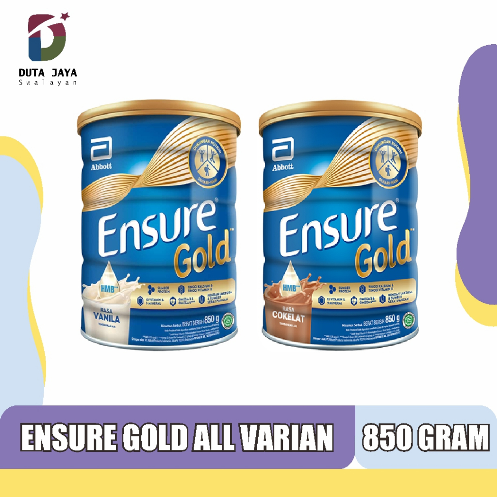 

Ensure Susu Nutrisi Lansia Rendah Laktosa Cokelat, Vanilla 850 Gram