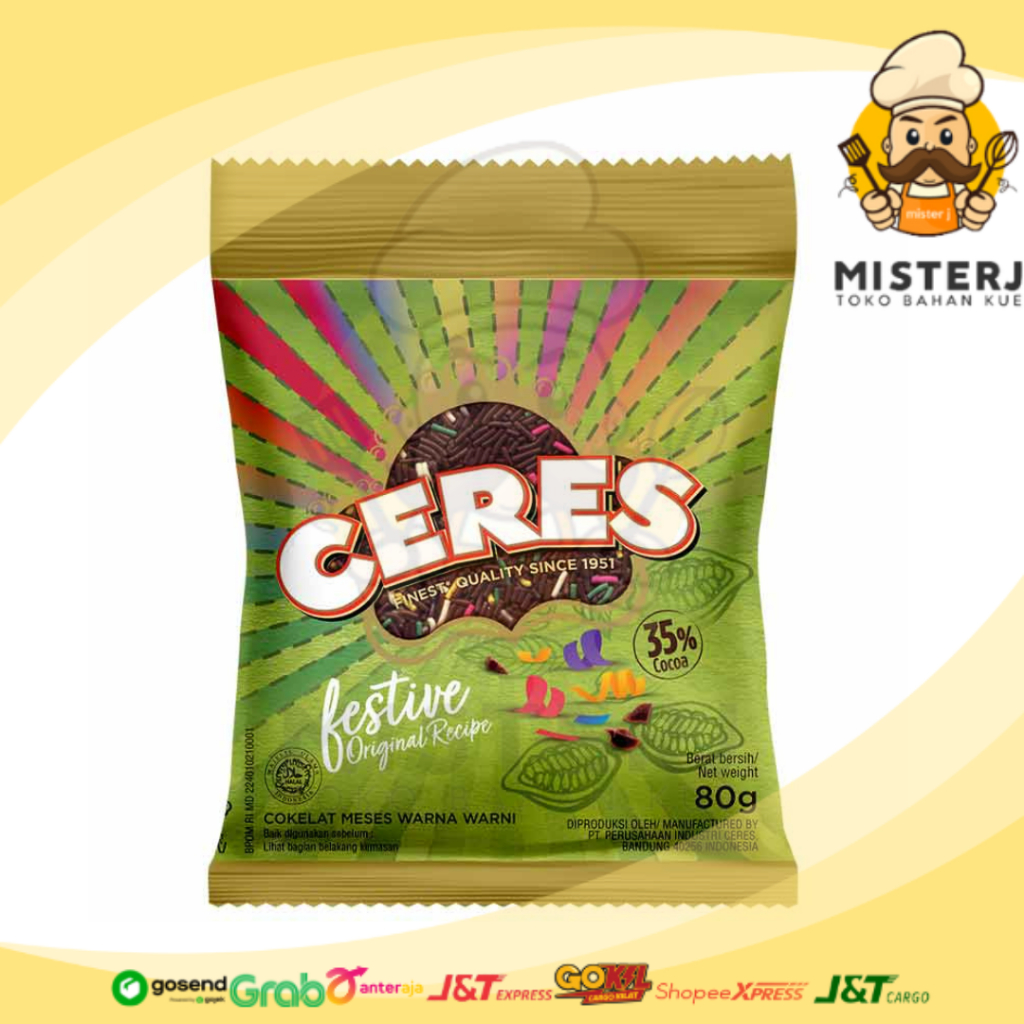 

Ceres Meses FestivE 80GR | 200GR Meses Warna Warni | Meses Ceres 200gram / Meses Ceres kemasan hijau 200gr