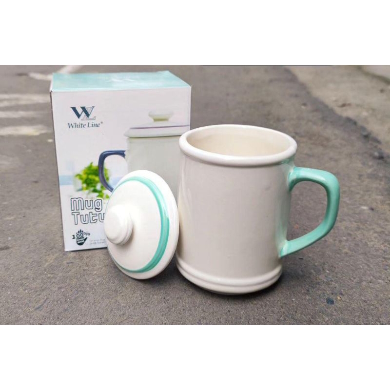 Mug Tutup Keramik 600ml