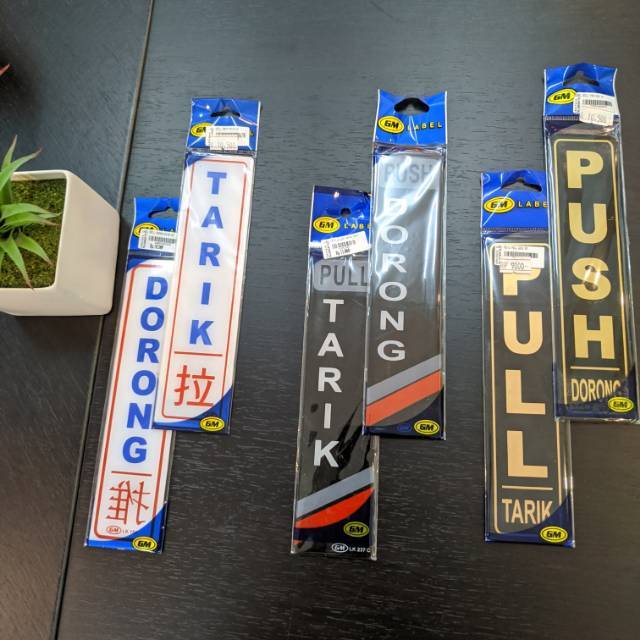 

Sign Board Acrylic Label Tarik/Dorong GM