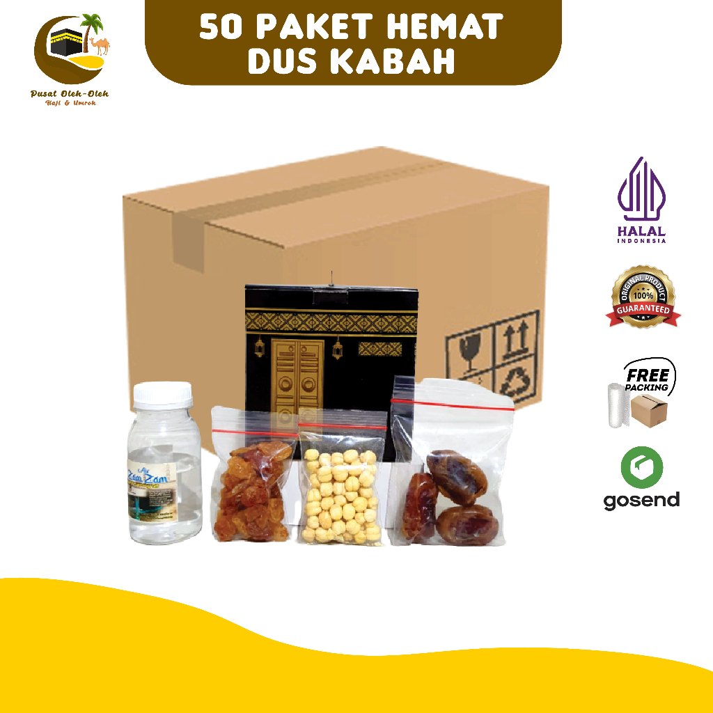 

Paket hemat oleh oleh haji dan umroh dus kabah isi 50 pcs