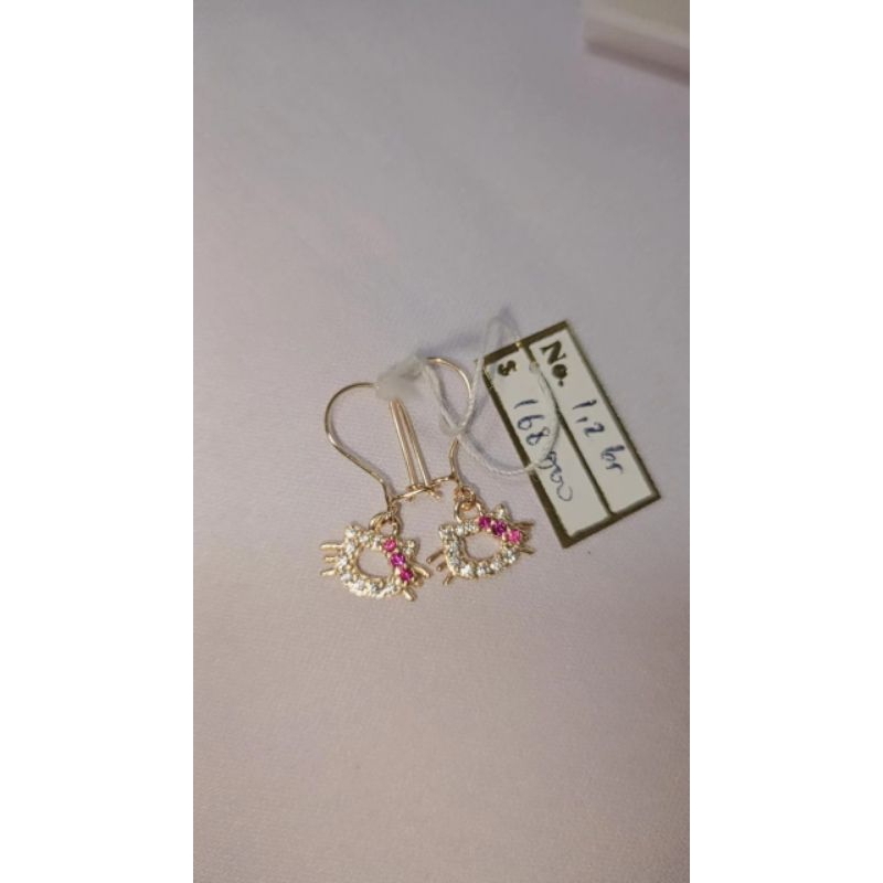 EMAS MUDA KADAR 5% ANTING ANAK HELLO KITTY*1, 2GR*