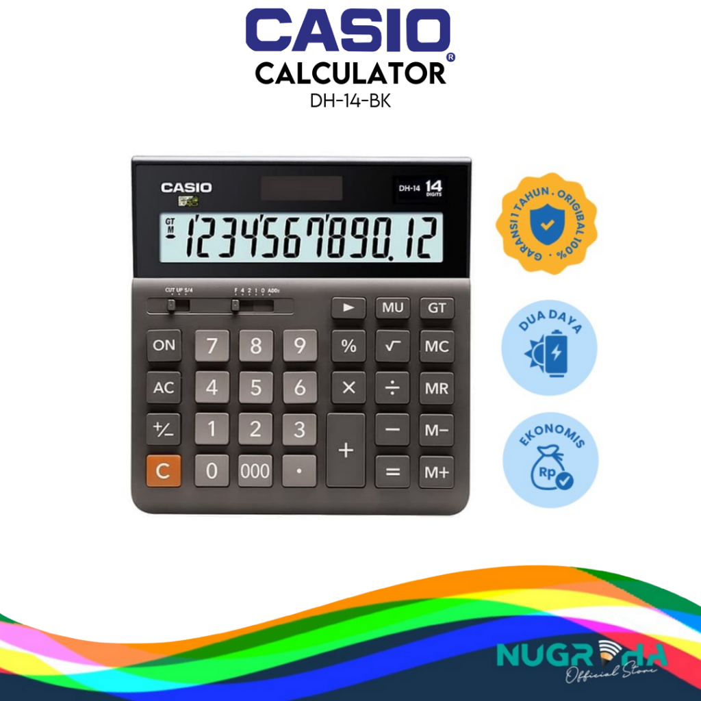 

Casio DH 14 - Calculator Desktop Kalkulator Meja Kantor Office DH-14