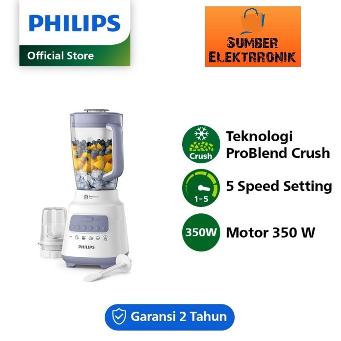 PHILIPS Blender HR2221 Series 5000 HR2221/30 HR2221/00 - Plastik 2 L