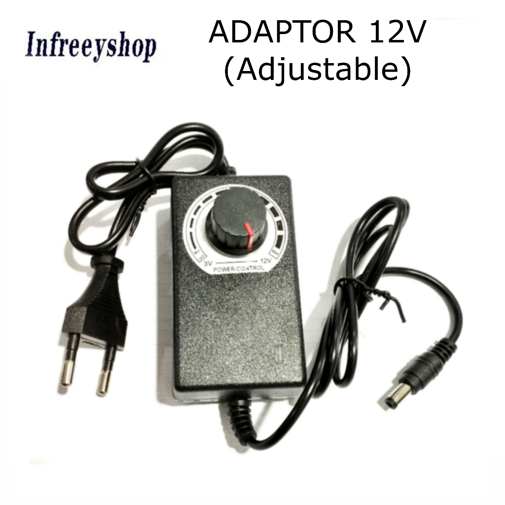 Promo adjustable Adapter Voltage Power Adapter Converter AC - DC Adapter Switching 3 -12 volt