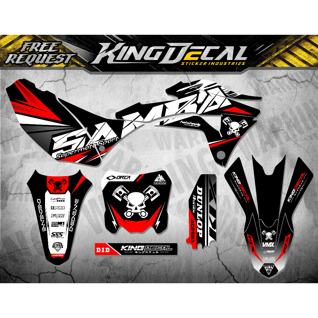 DECAL STICKER KLX GORDON FULL BODY / DECAL GORDON / DECAL STIKER VARIASI KLX GORDON / STICKER KLX ST