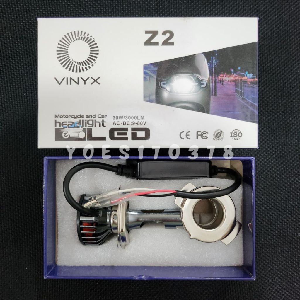 Lampu LED Z2 Motor Mobil AC-DC H4 30 Watt