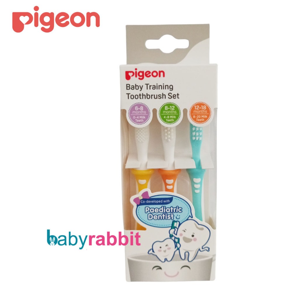 Pigeon Toothbrush Set Lesson 123 / Sikat Gigi Bayi Set Pigeon