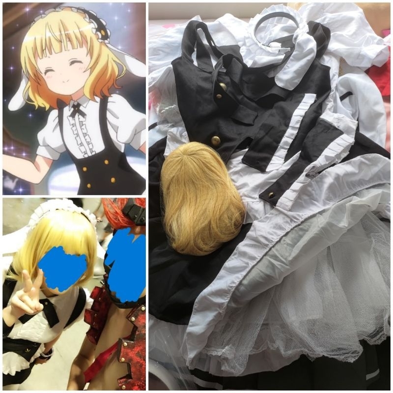 Gochiusa Syaro Cosplay Costume Anime Full Set Maid Dress