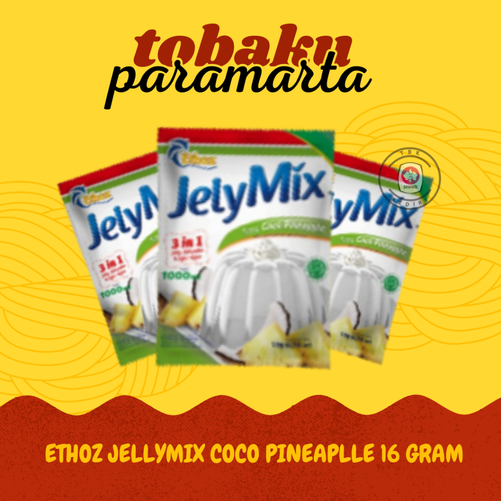 

BUBUK AGAR-AGAR PUDING ETHOZ JELLYMIX COCO PINEAPPLE 16 GRAM / ETHOZ JELLYMIX COCO PINEAPLLE