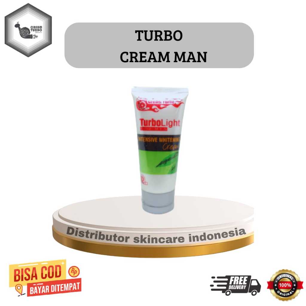 Turbo Cream Man Untuk Pria Penncerah Wajah dan Penghilang Jerawat