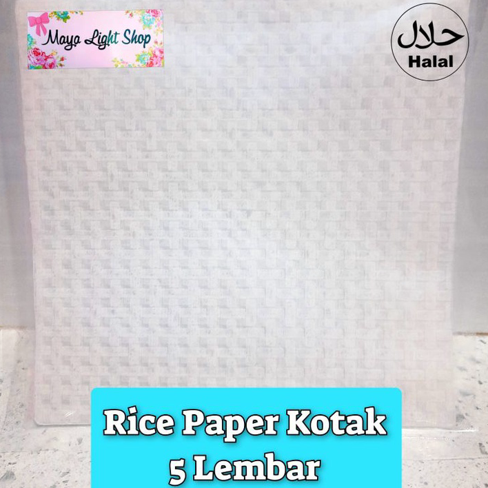 

★★★★ Rice Paper 5 dan 10 lembar ricepaper bulat kotak rice paper salad banh trang diameter 22cm kulit lumpia vietnam kulit lumpia