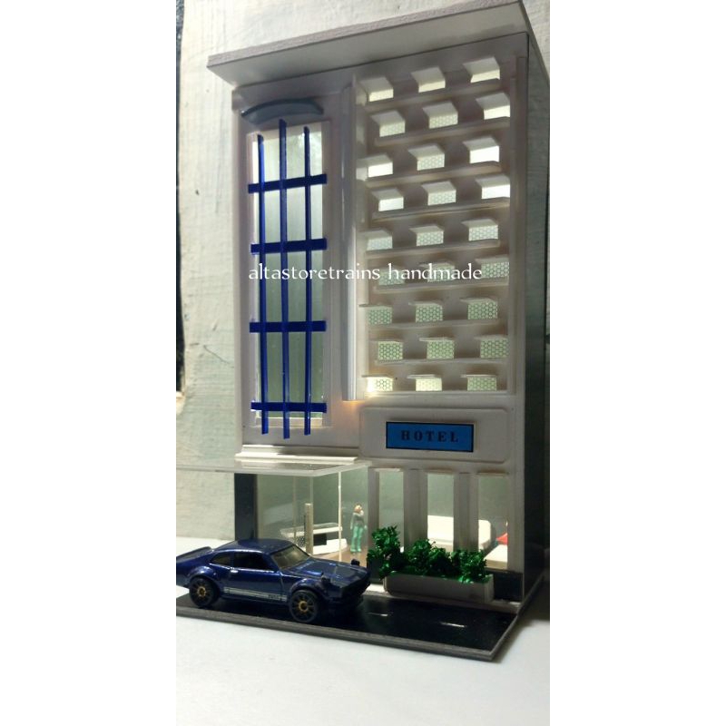 miniatur gedung hotel