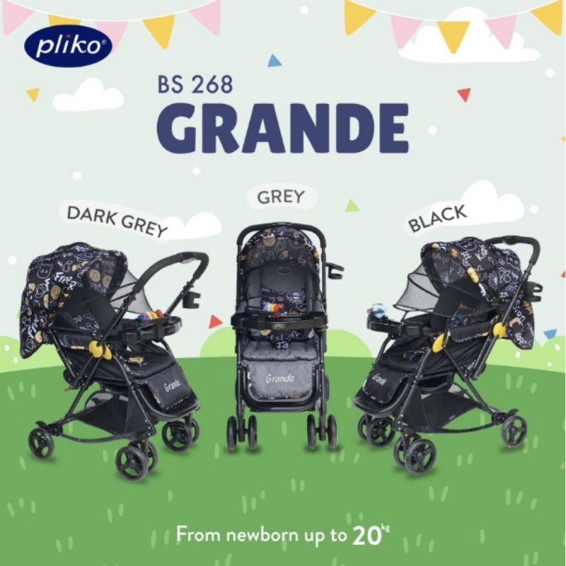 Kereta Dorong Bayi Baby Stroller Pliko Grande PK-268