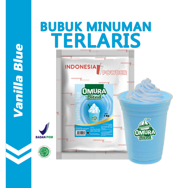 

OMURA Blend Bubuk Minuman Premium Rasa Vanilla Blue Powder Drink 1 Kg Omura Powder