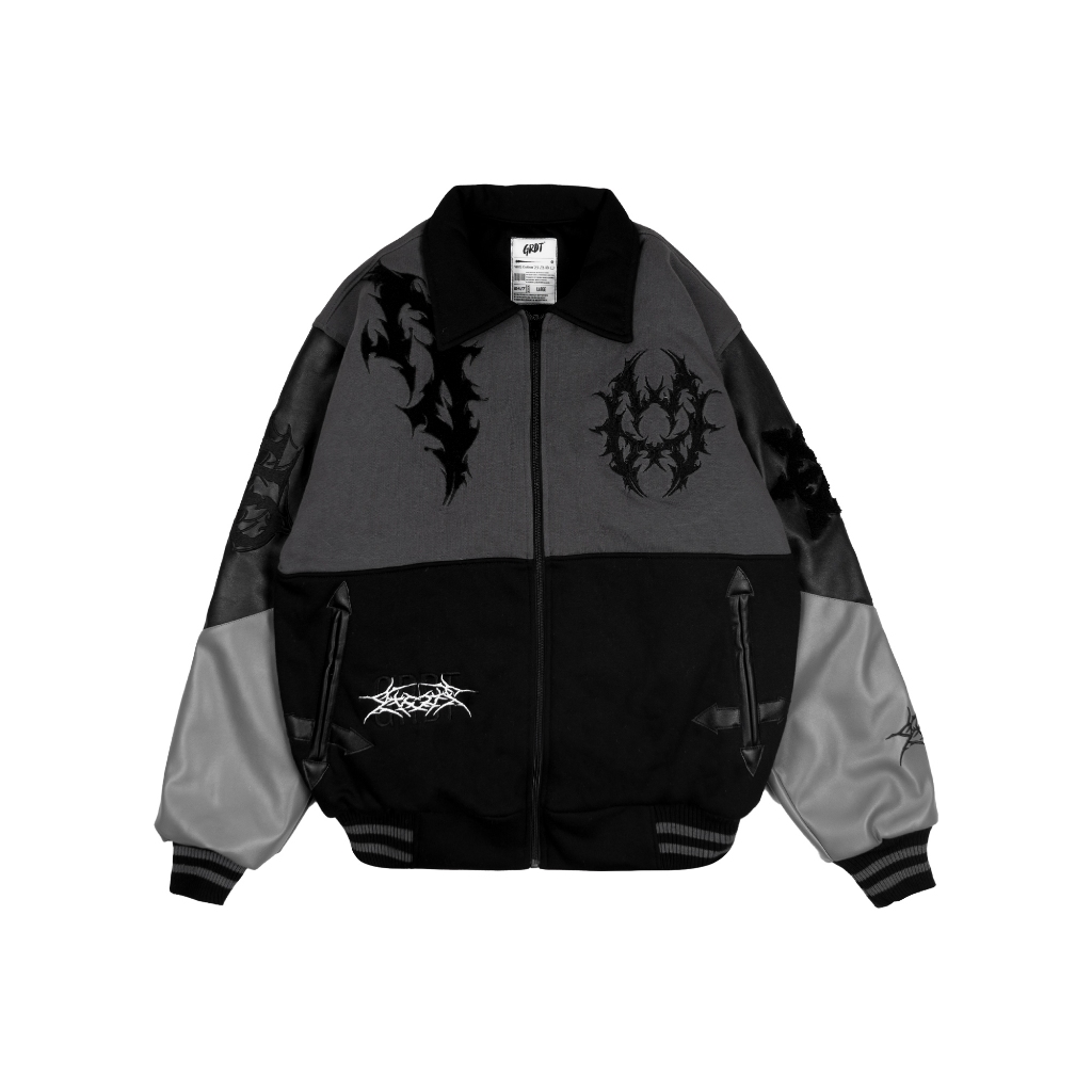 GRDT - Triball Varsity Jacket Black Grey