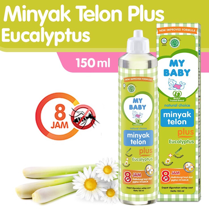 ➼➳✿✯ My Baby Minyak Telon Plus Eucalyptus 150ml, 90ml, 60ml / Minyak telon my baby / murah