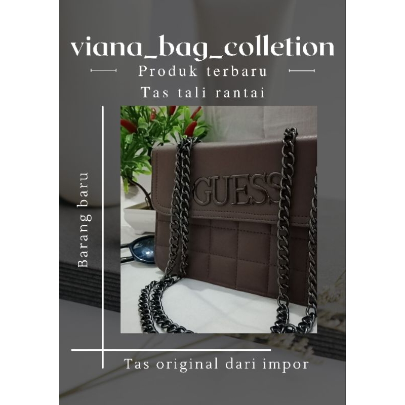 tas selempang tali rantai GUESS