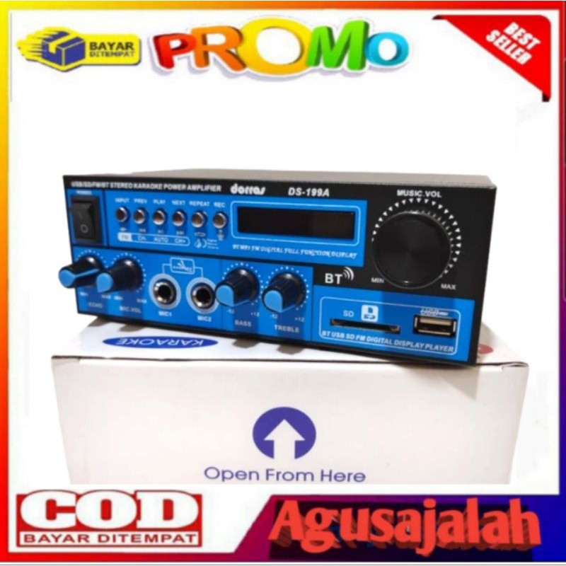 power ampli mini fleco 199A 600 watt super bass karaoke reverberation power amplifier