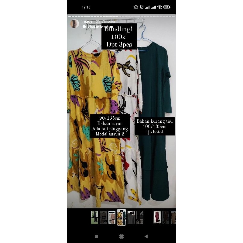 gamis 100k 3pcs gamis murah bundling promo gamis pl pribadi