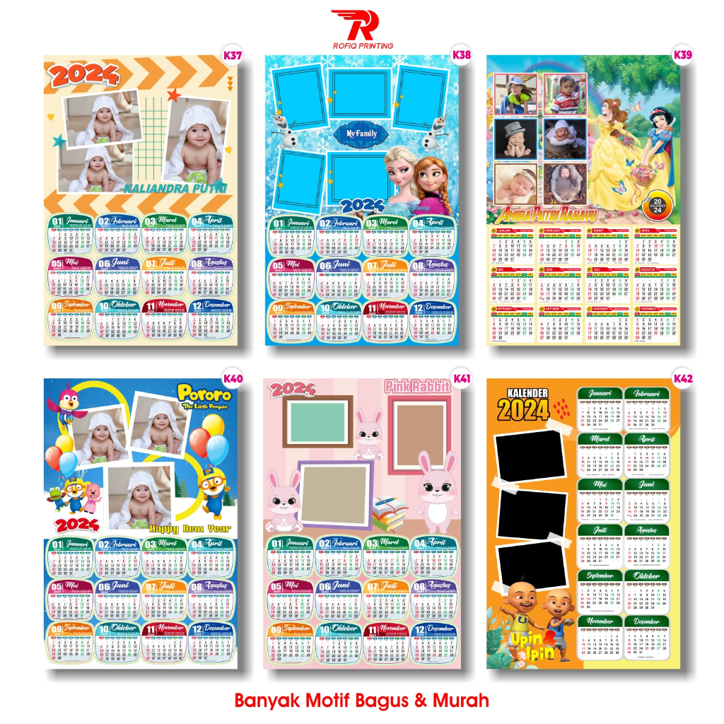 

(A3+) Kalender 2024 Custom Keluarga & Karakter Part 5 Murah