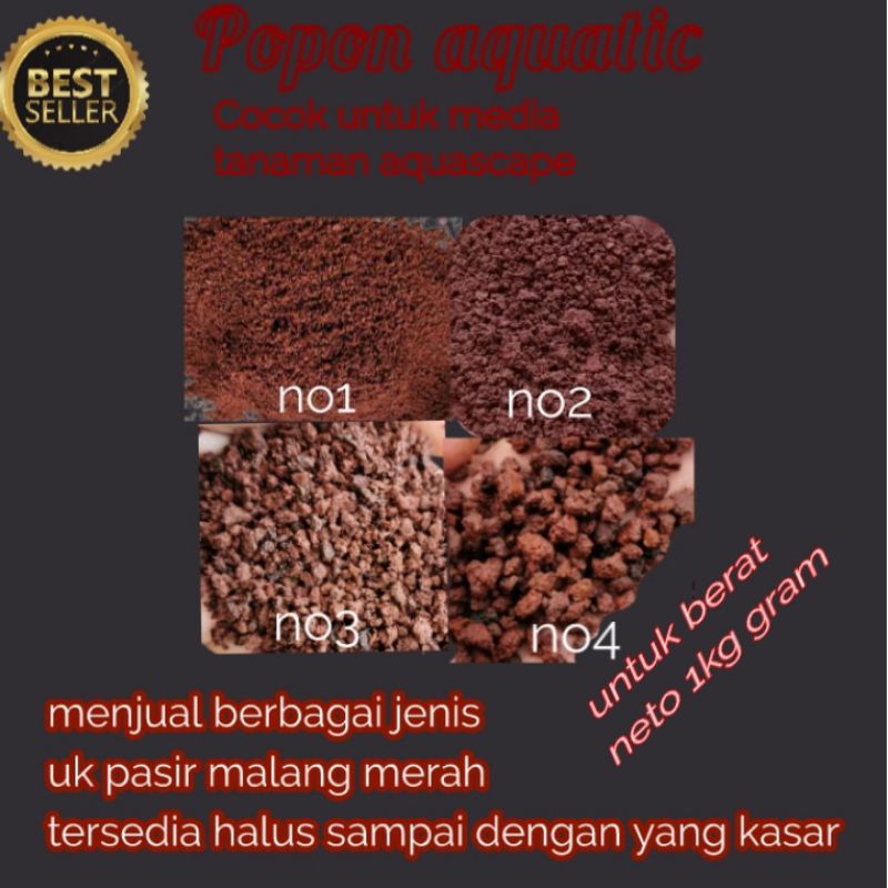 pasir malang merah 1kg untuk aquacape/aquarium