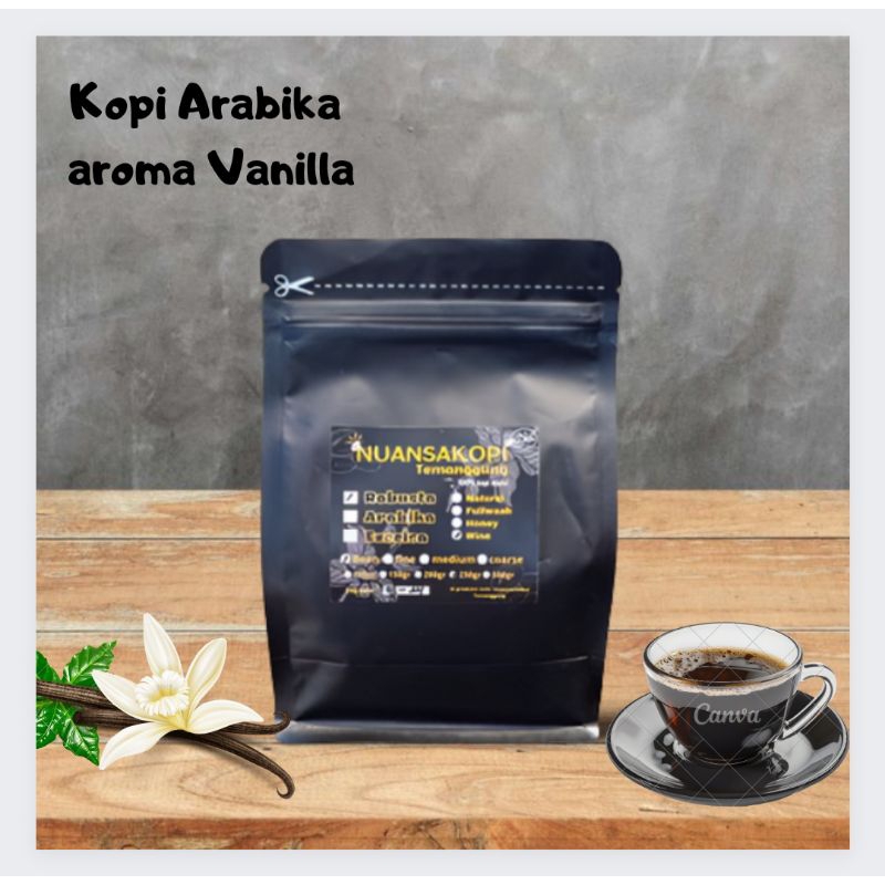 

KOPI ARABIKA SUMBING AROMA VANILLA 250GR ARABICA ASLI TEMANGGUNG