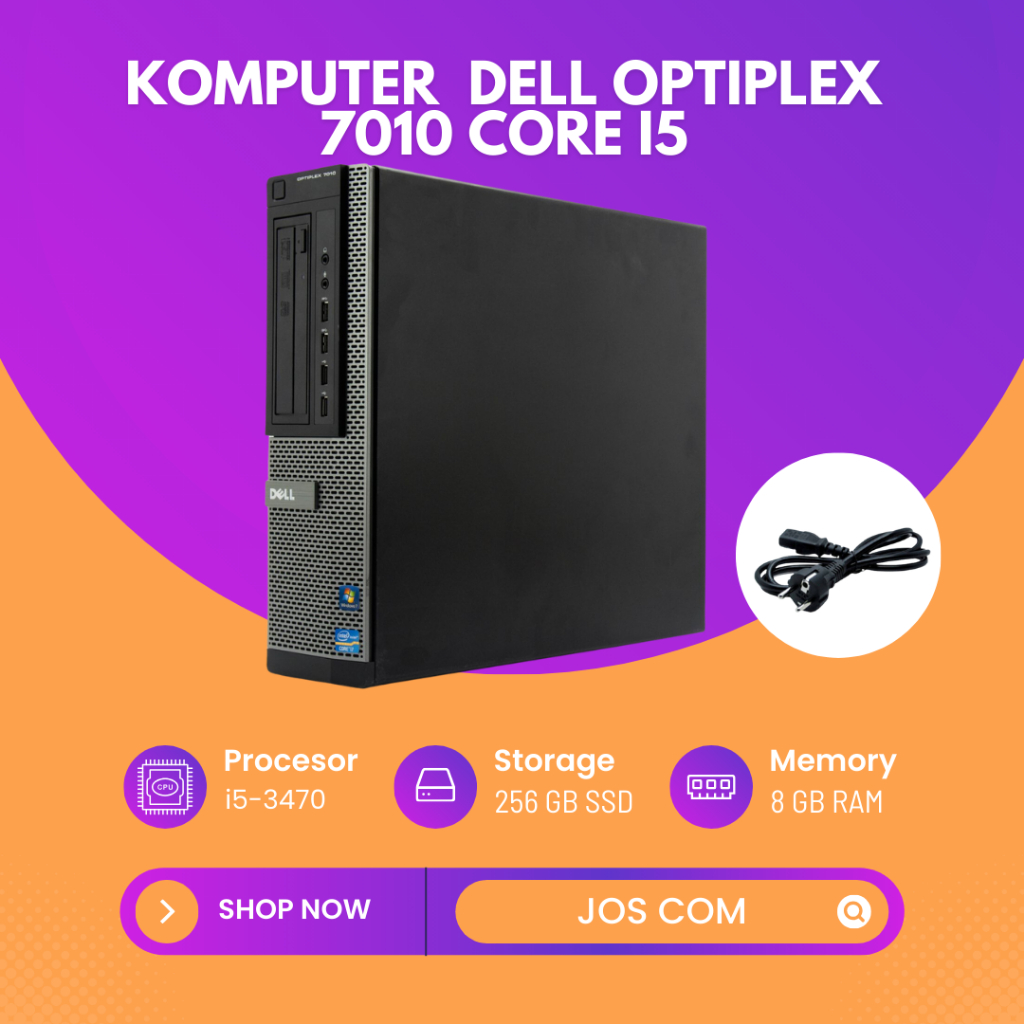 pc komputer dell 7010 core i5 gen 3 murah