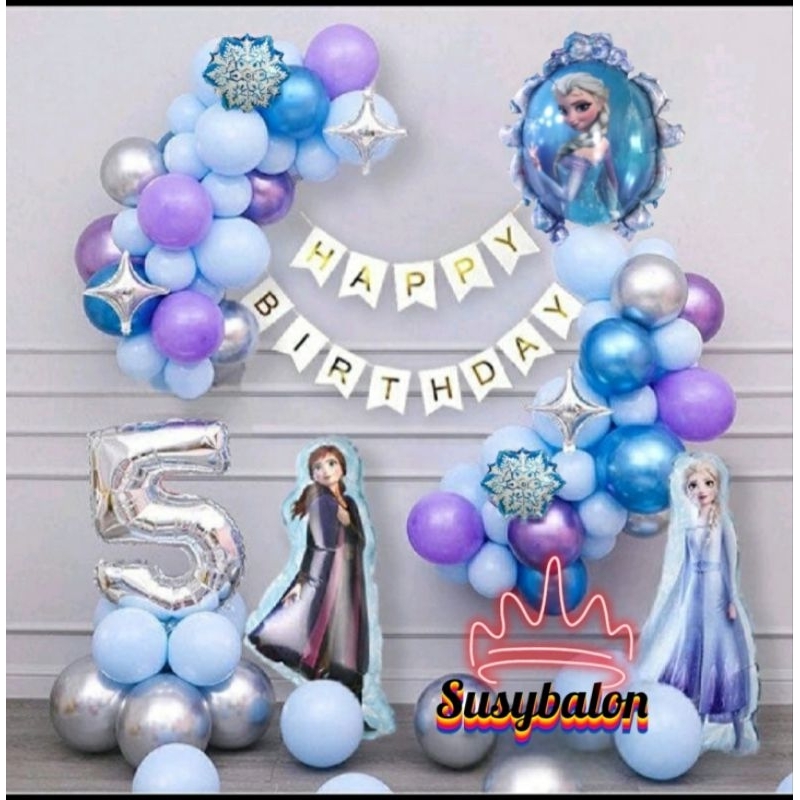 Paket Dekorasi Frozen/Hiasan Ulang Tahun Frozen