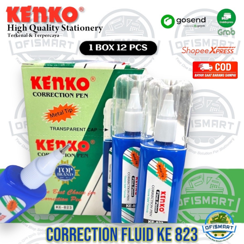 

Kenko KE-823 Tip Ex Cair Correction Pen | @1Ktk=12PCs