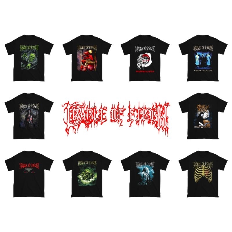 Kaos Cradle Of Filth Band Music / Baju Cradle Of Filth Band Musik / Kaos Band Cradle Of Filth / Baju