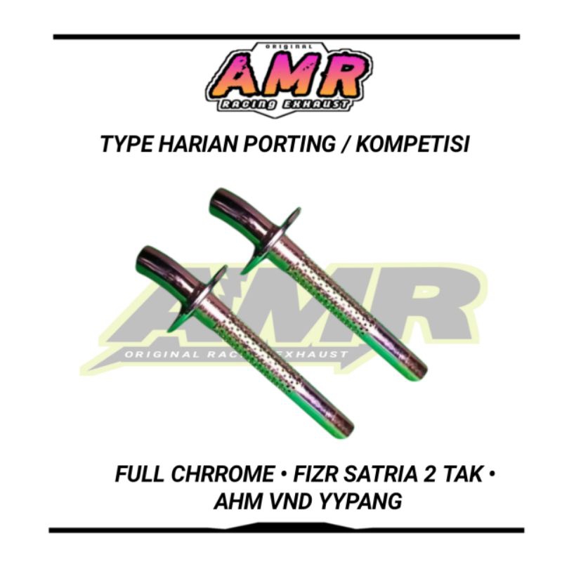 SARINGAN SARANGAN KNALPOT FIZ R FIZR SATRIA 2 TAK AHM MALAYSIA VND YYPANG APIDO FULL CHROME PORTING 