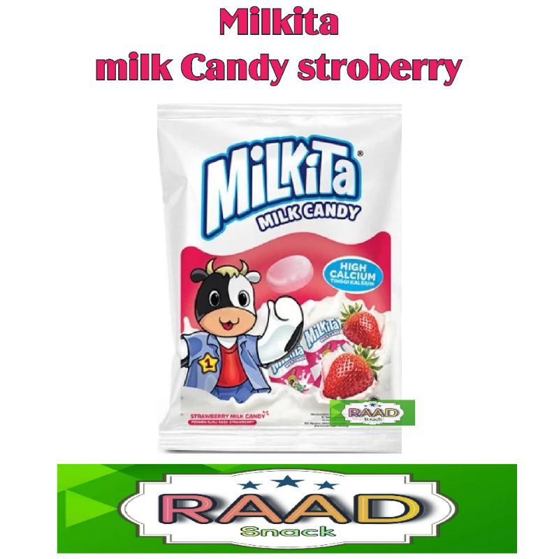

Milkita Candy - Strawberry Premium Bag (30pcs) - Permen Rasa Stroberi