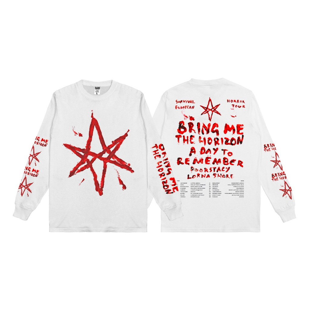 LONGSLEEVE / KAOS TANGAN PANJANG | BMTH Blood Tour | Kaos Band Rock Musik Metal Rollingstout