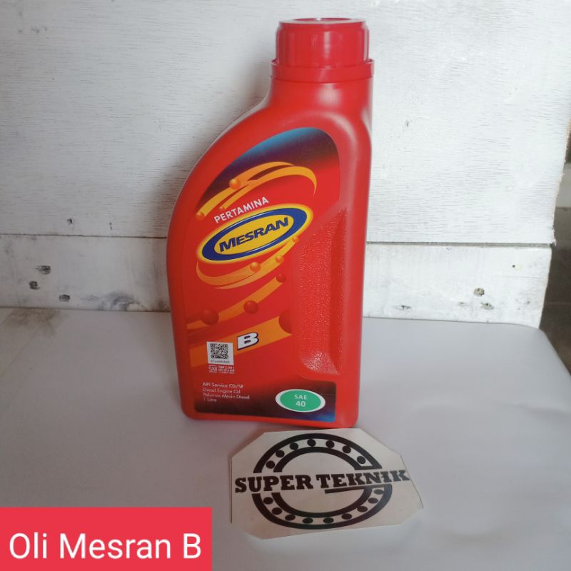 Oli Mesran B SAE 40 1 Liter Original, Murah dan Berkualitas