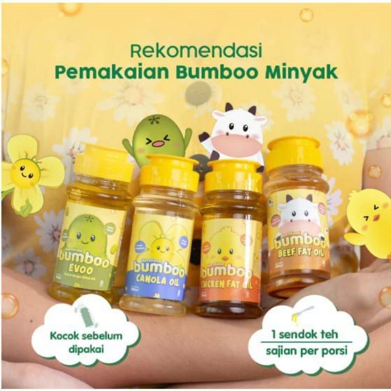 BUMBOO MINYAK BERNUTRISI Bumboo Evoo Bumboo Canola Oil Bumboo Chicken Fat Oil Bumboo Beef Fat Oil