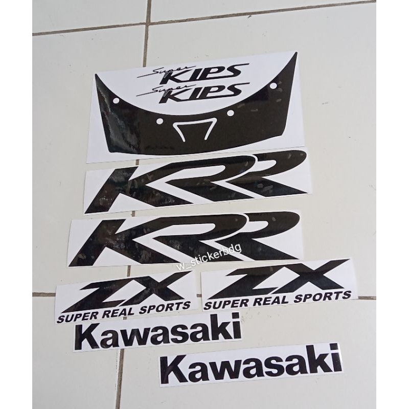 Striping Stiker Cutting Kawasaki Ninja RR Old KRR ZX Hitam