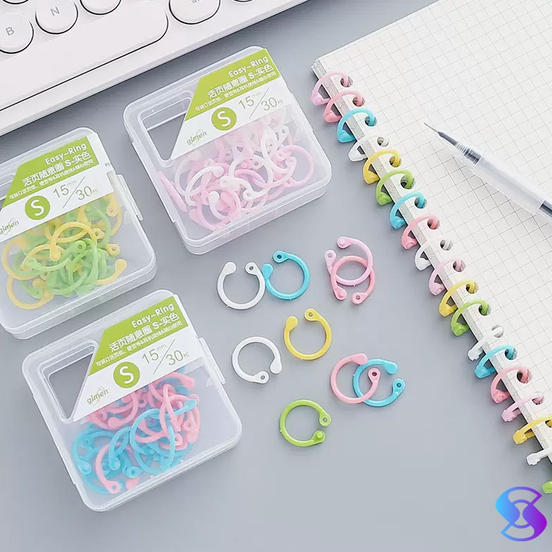 

Promo 11.11 Ring Binder Loose Leaf Bahan Plastik Tanpa Melubangi Buku-Suning Mall